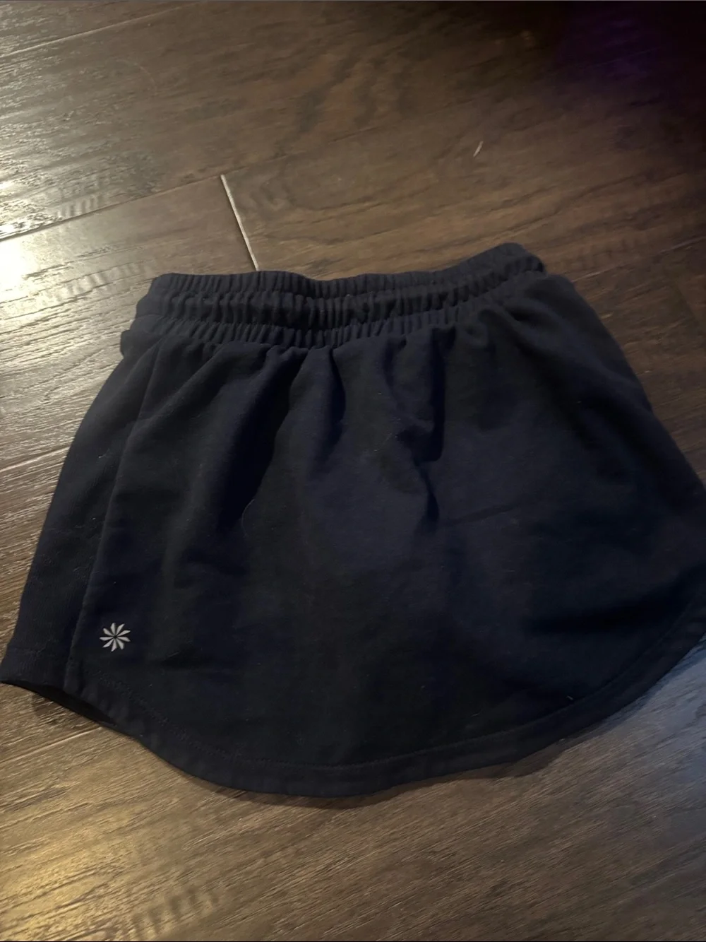 Athleta Black Drawstring Mini Skirt